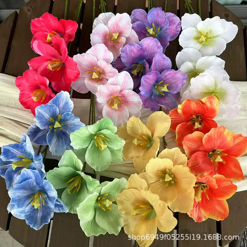 仿真花郁金香3D打印新款婚礼布置家居摆放装饰高级花束假花批发