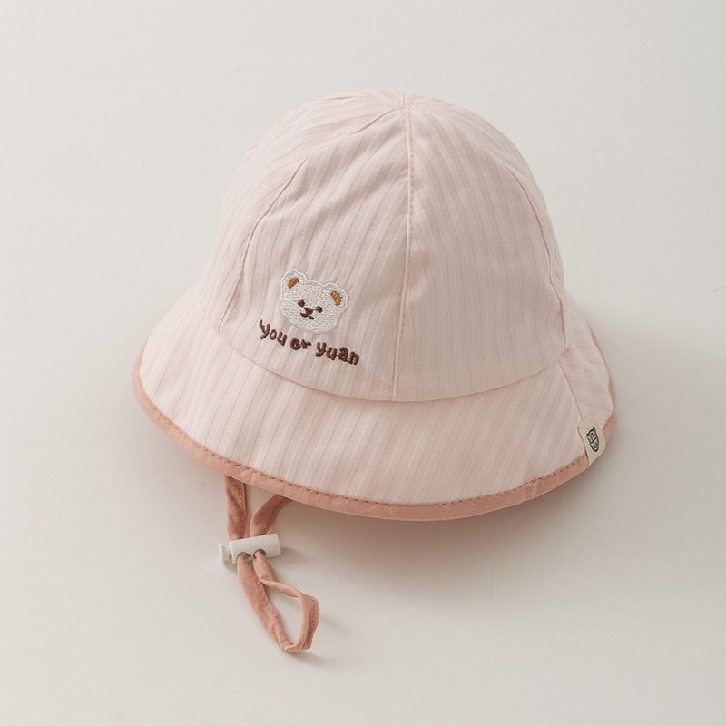 Sombreros para bebés, sombreros para bebés, sombreros de pescador para bebés, bonitos osos, sombreros de algodón recién nacidos, primavera y otoño