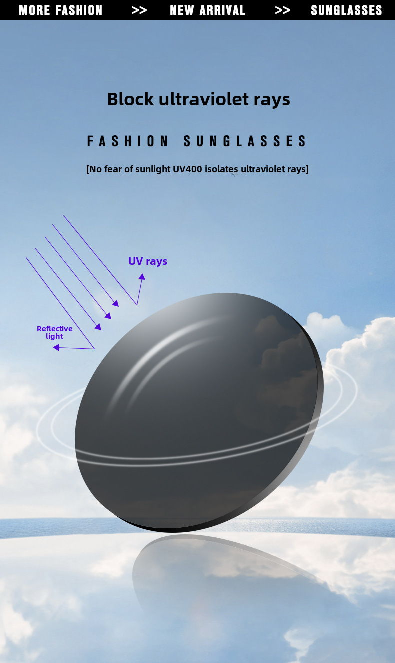 Lunettes de soleil classiques personnalisées à la mode de style coréen, lunettes de soleil concaves résistantes aux UV et au soleil, lunettes unies pour femmes_voghion.com