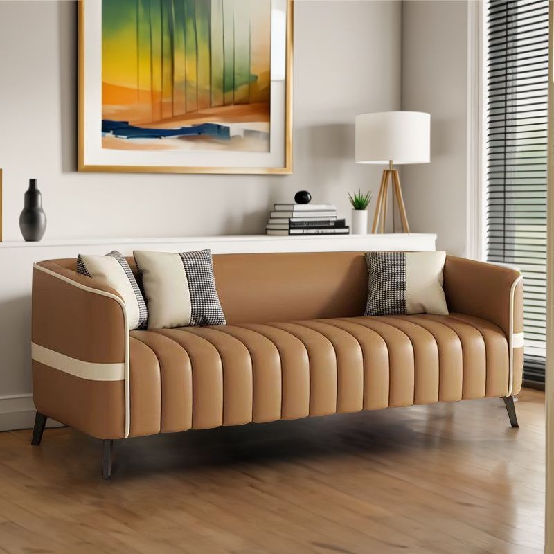 Jmo Living Room Rental Room Clothing Store Beauty Shop Color Matching Sofa Small Apartment Simple Double Three Person Straight Sofa