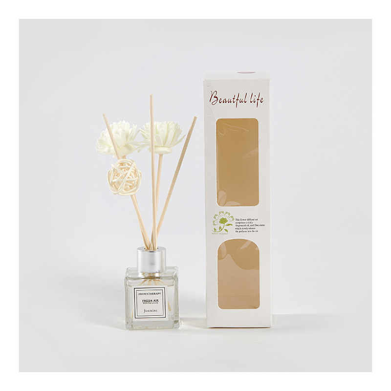 Aromaterapia libre de fuego aceite esencial flor seca ratán sándalo incienso hogar dormitorio aromaterapia perfume inodoro desodorante aromaterapia botella