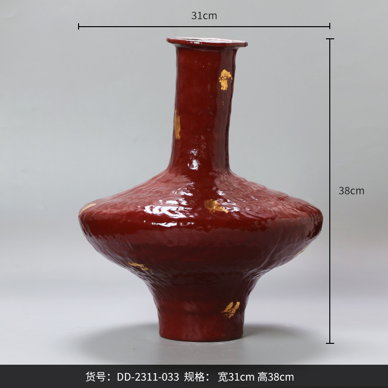 Best west陶磁器デザイナーの正規品陶磁器花瓶置物リビングルーム家庭用ソフト装飾品民宿花器|undefined
