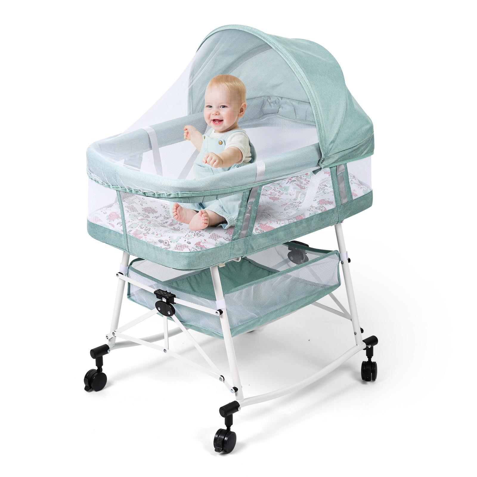 Cama portátil cama media bebé plegable móvil recién nacido cama biónica BB cama anti-presión