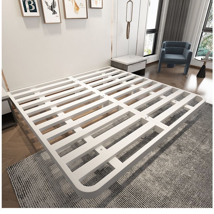 Simple Suspended Bed 1.68m Italian Light Luxury Headboard-Less Bed Frame Double Iron Bed Apartment Iron Bed Frame