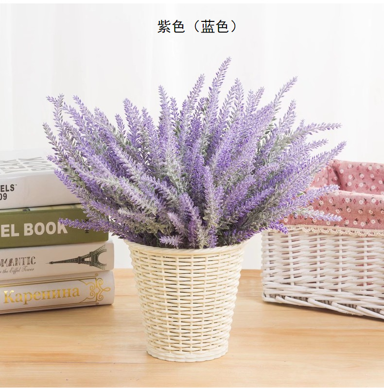 麦穗5叉植绒薰衣草仿真家居装饰植绒仿真植物人造花束仿真花批发详情22