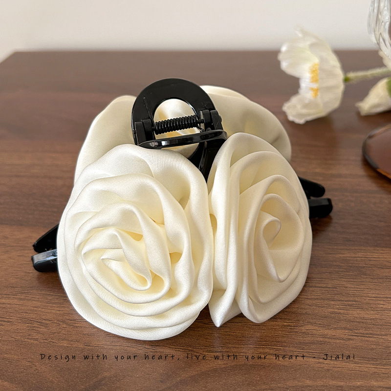 Flores rascar flores clip de cabello hembra cártamo rascar detrás del cerebro clip de pescado clip de cabello toque para el cabello