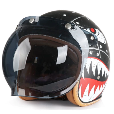 Dəbilqə (Kaska) aksesuarları – half-helmets, three-quarter helmets, custom-made - bubble-mirror-black