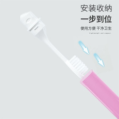 Folding toothbrush with colorful extra-soft bristles, suitable for adults and children, small head, individually packed, convenient for travel, wholesale from the manufacturer