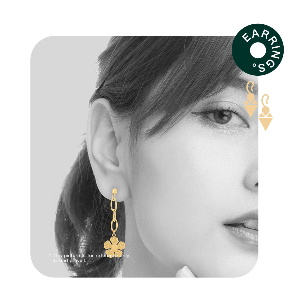 4g Weight 304 Stainless Steel Ear Needle Material Real Gold Plated Geometric 304 Stainless Steel Waterproof Non Tarnish Earrings