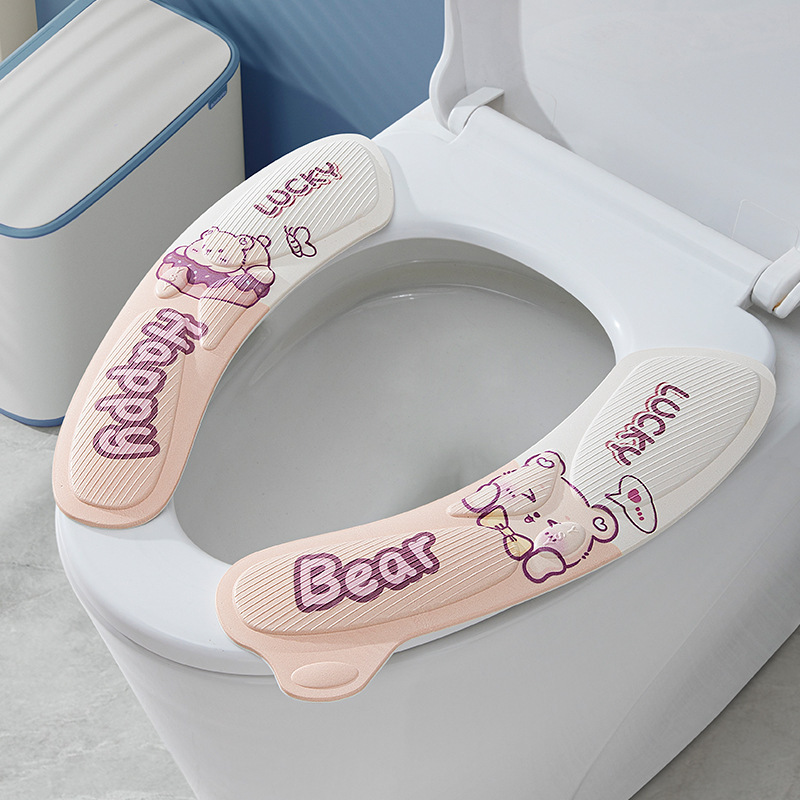 トイレマット トイレシート 浴室用 四季通用 トイレリング 冬用 厚手 洗えるマット 防水 滑り止め|undefined