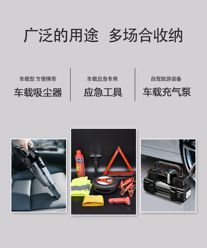 Car emergency kit, vehicle rescue tool kit, outdoor Oxford cloth storage bag for cars, truck first aid supplies kit factory