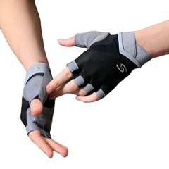 Outdoor cycling exercise fitness gloves for men dumbbell gym bike half finger gloves for women thin style summer autumn and winter sunscreen