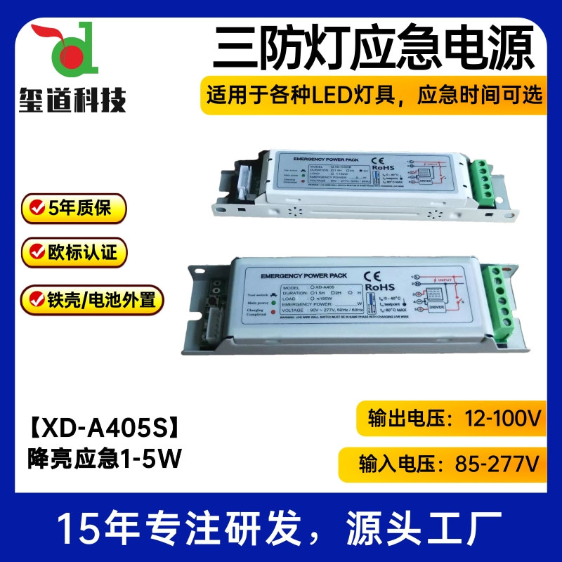 欧标应急装置LED三防灯条形灯日光灯消防应急电源降亮应急电池组