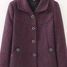 奶奶装春秋外套女中老年人秋冬妈妈装呢子上衣老太太长袖宽松衣服