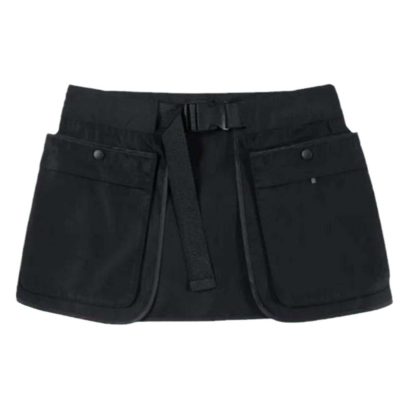 Amazon transfronterizo lienzo delantal medio-longitud cintura corta cintura bolsa todo partido jardinería ropa de trabajo herramientas delantal al por mayor