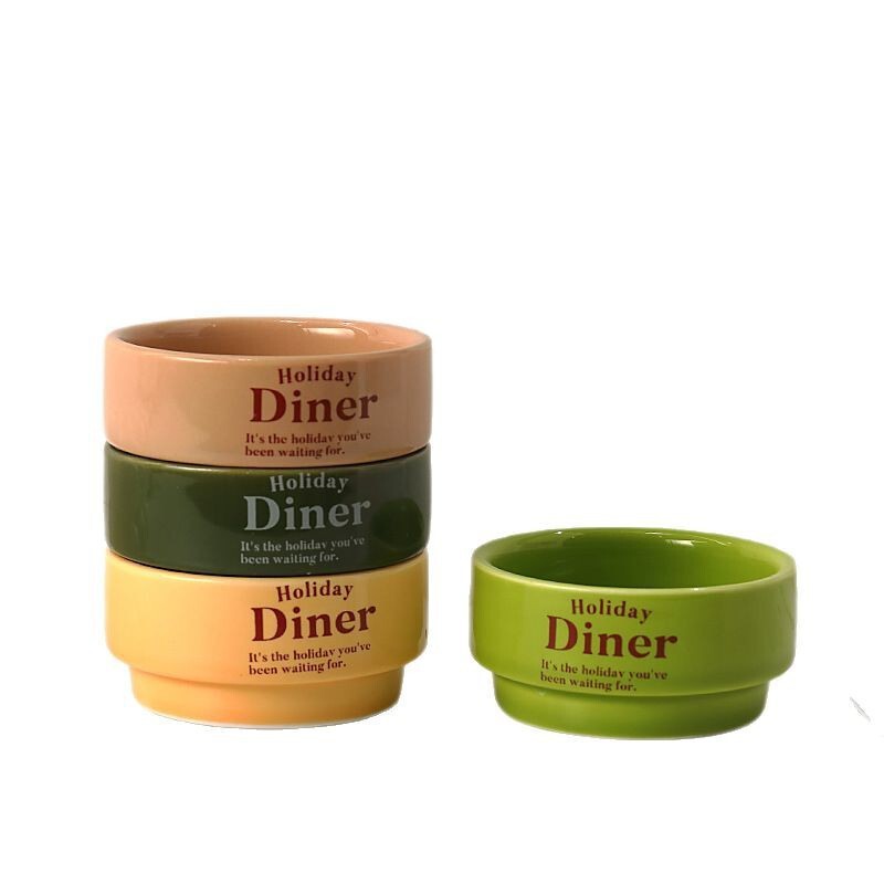 Ceramic Flavor Dish Light Luxury English Flavor Dish Sauce Dish High-end Restaurant Ceramic Salad Dish Dessert Small Dish