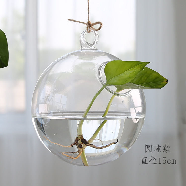 Creativo colgante pecera hidropónico de cristal botella decoraciones la boda artesanías caseras creativas