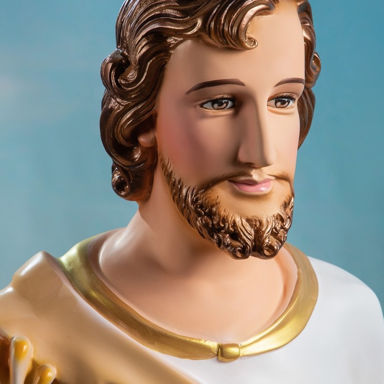160cm San José adornos de estatuas de vidrio FRP decoración de la iglesia doméstica
