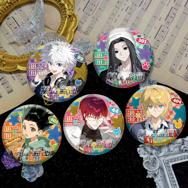 Full-Time Hunter Fan-Made Original Double Flash Badge Kibara Kurapika Anime Merchandise Pin Badge Pendant Full-Time Hunter Fan-Made Original Double Flash Badge Kibara Kurapika Anime Merchandise Pin Badge Pendant