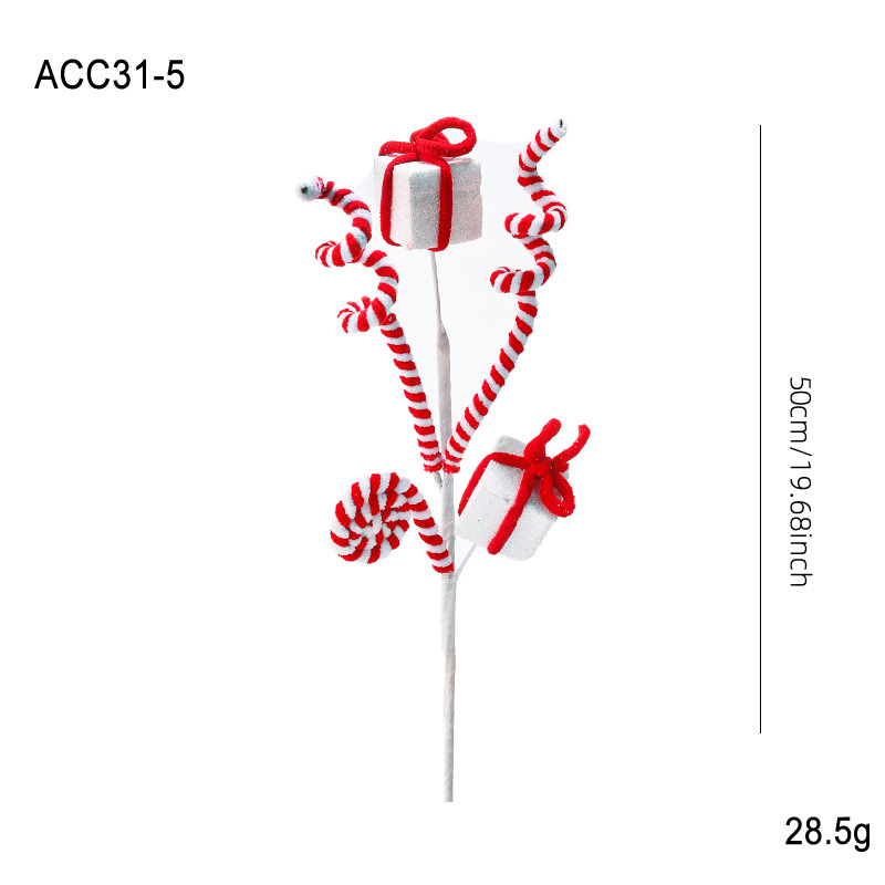 Nuevos dulces de espuma peluche Lollipop Gingerbread adornos decorativos árbol de Navidad arreglos de flores festivos