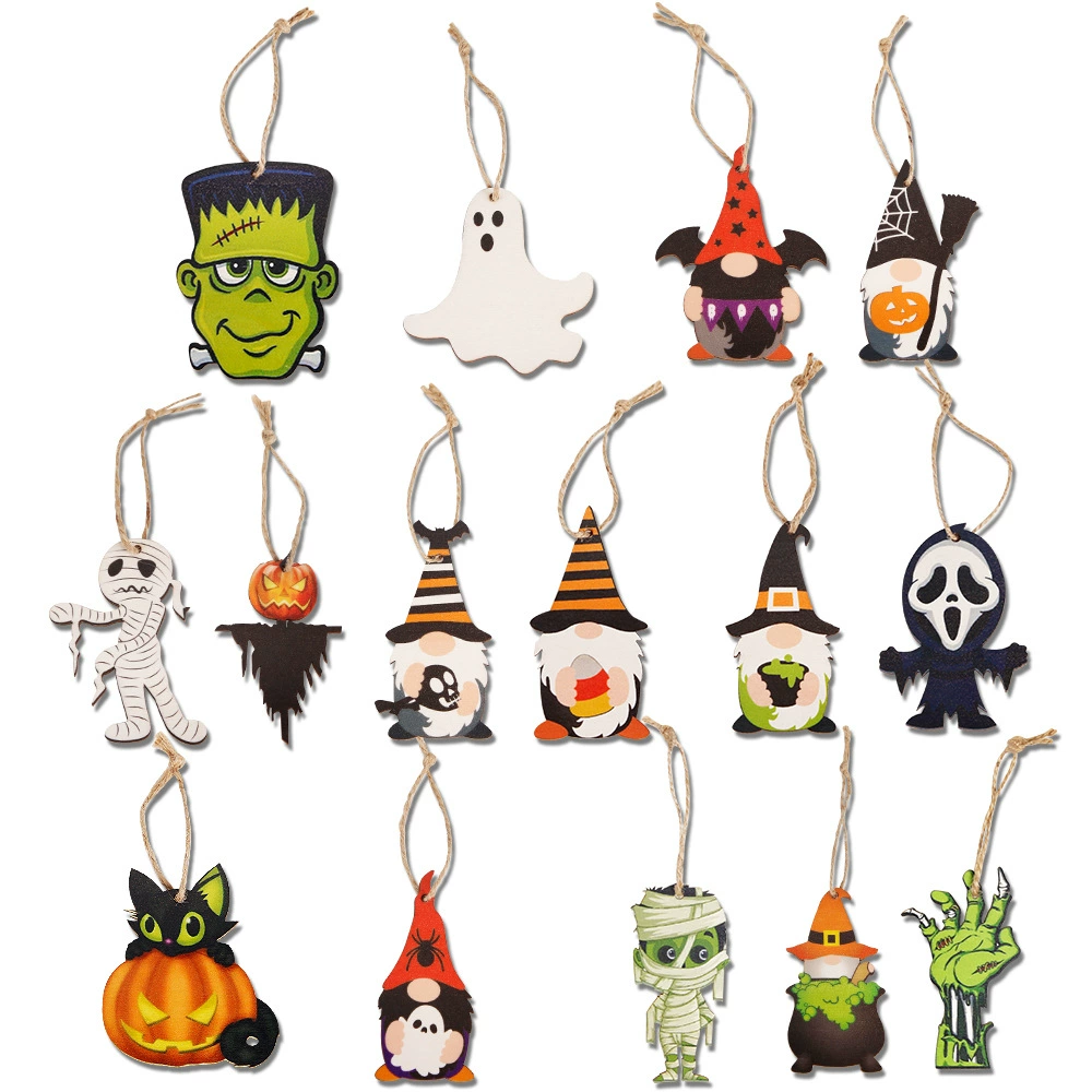 НовыйHalloween деревянный подвесной призрак череп тыква деревянная табличка подвеска призрак фестиваль украшение оловянная кость