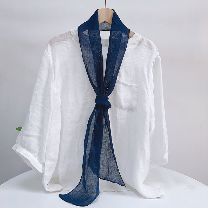 아마 단색 네이비-13*154cm