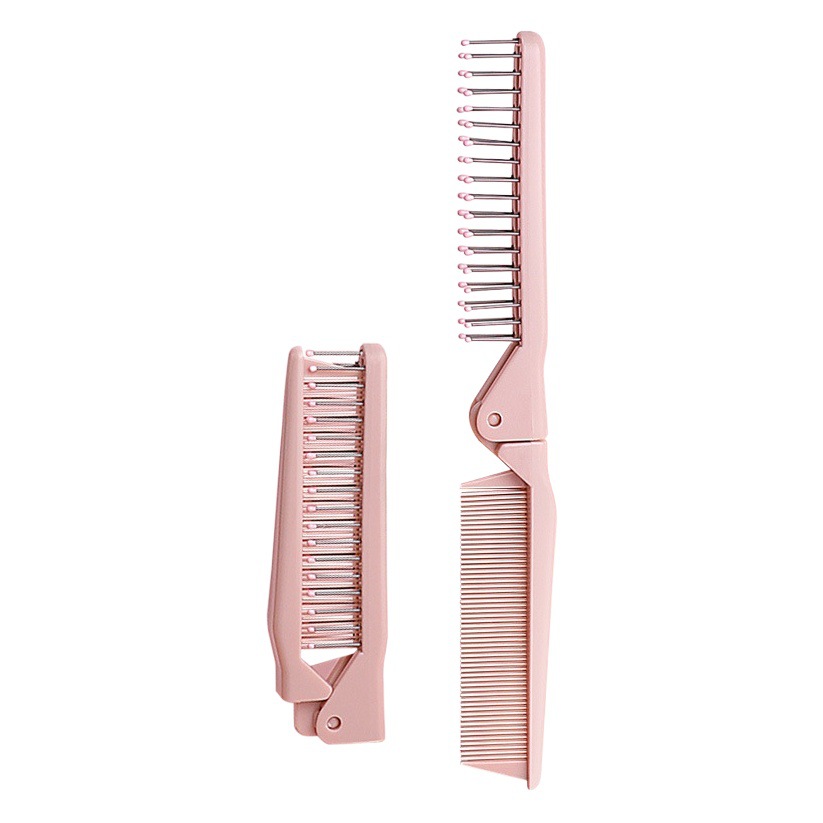 Peine plegable portátil pequeño peine de estilo de cabello trenzado para mujer peine pequeño peine para niños niña Bangs peine de dientes denso peine de viaje
