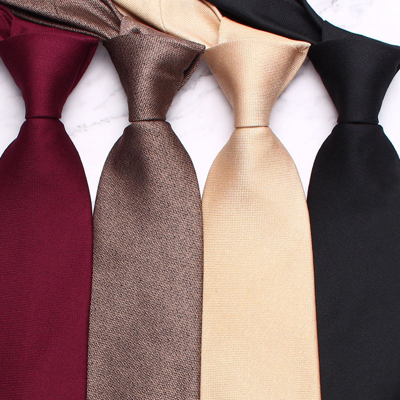 Classic Solid Colour Men's Tie 8cm Business Casual Necktie_voghion.com