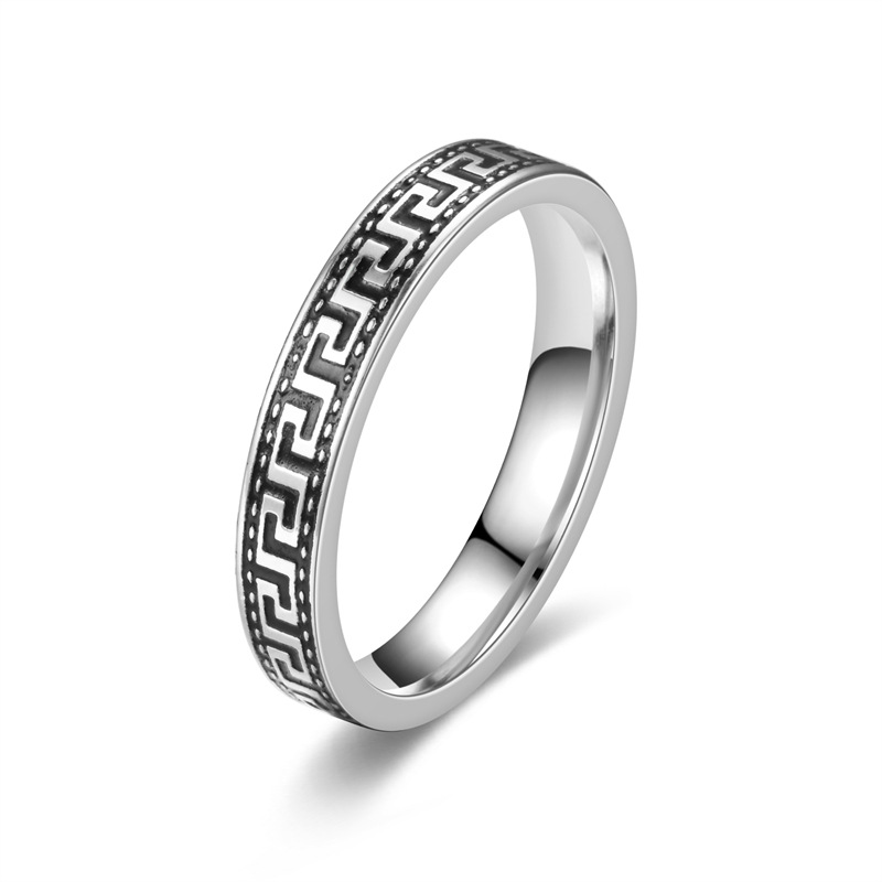 Simple Style Geometric 304 Stainless Steel Plating Men's Rings Men Band Rings display picture 11