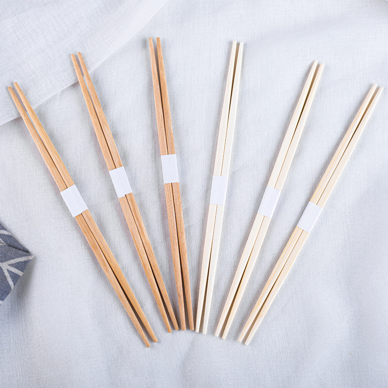 Japanese double-point sushi chopsticks single-use unpainted unwaxed single-point bamboo chopsticks restaurant waist wrap printable logo