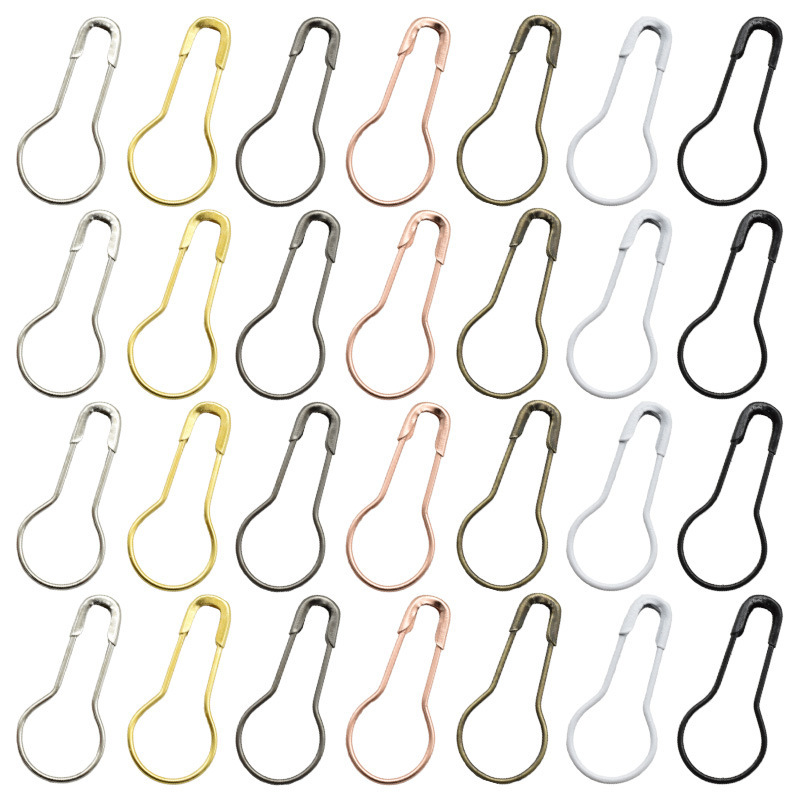 DIY Retro Jewelry Accessories Multi-Color Iron Safety Gourd Pins Wedding Clothing Tag Pins Brooches 22mm