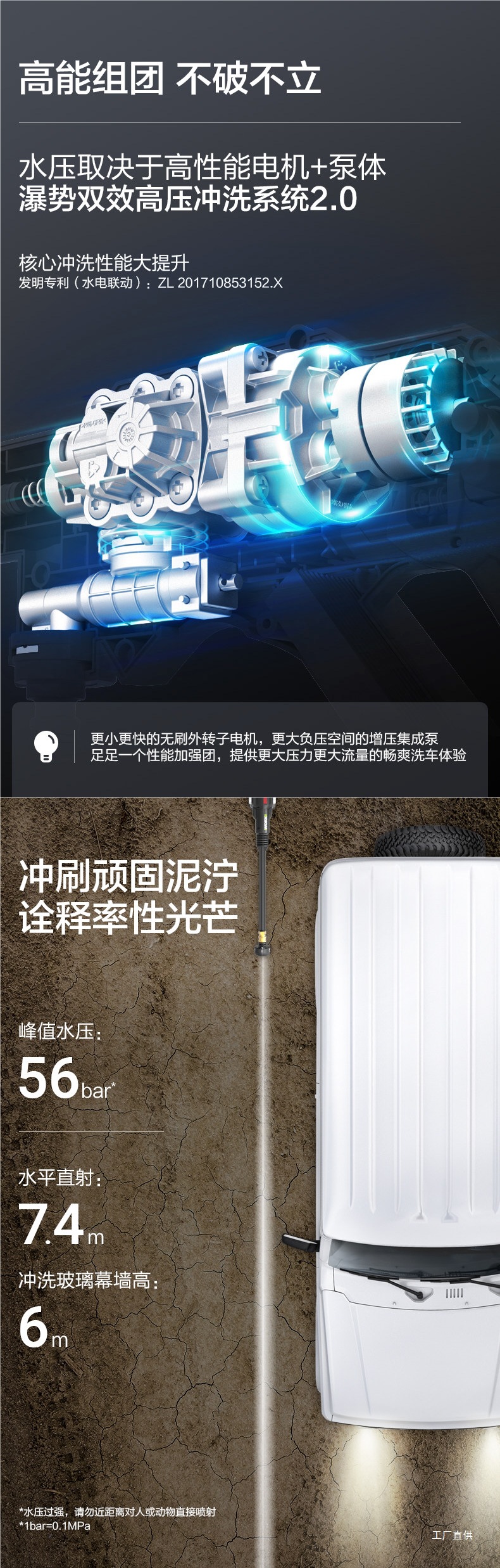 Wicks Lithium Battery Wireless Car Washing Machine Wu633 Household High-Pressure Portable Rechargeable Electric Car Washing Water Gun Peihui