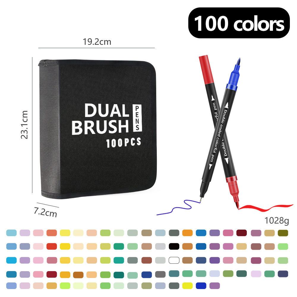 Juego de rotuladores de acuarela de doble punta con paleta de 120 colores, rotuladores profesionales para dibujar, rotuladores para contornear grafitis, rotuladores para dibujar para niños, venta al por mayor