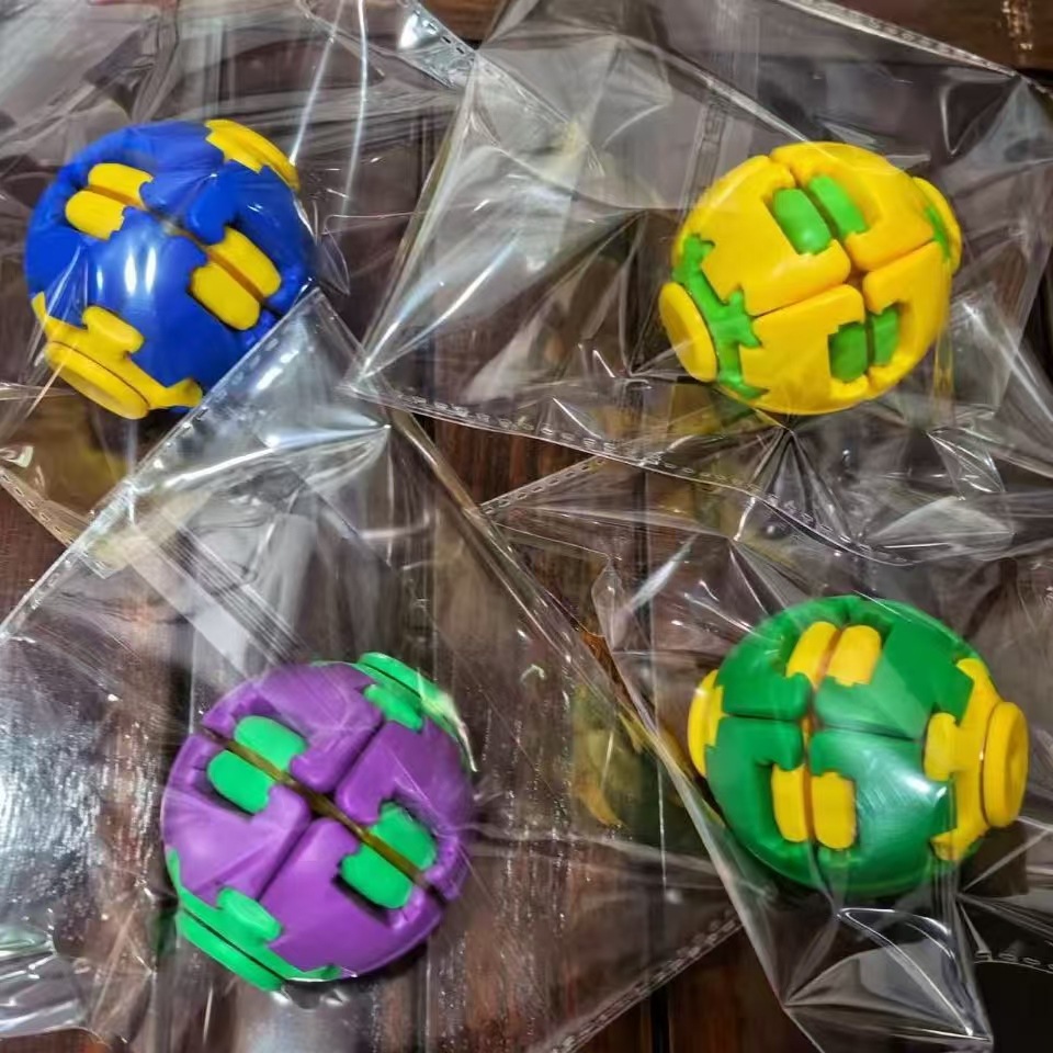 Gear press giroscopic bola doble juego punta de dedo Fidget reducción de presión inyección juguete adornos de mesa transfronterizos
