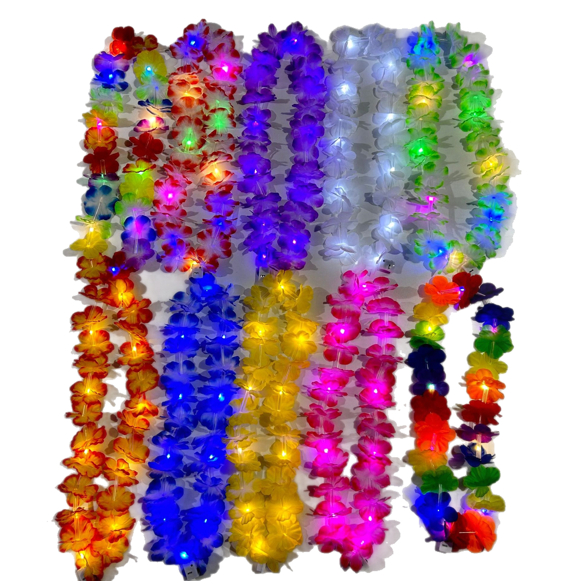 Guirnalda Hawaiana 24 Pares de Poliéster Luminosa LED para Fiestas image 6