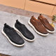 Light Sole Lace-up Casual Men's Shoes Top Layer Cowhide Soft Bottom Half-in Comfortable Breathable Men's Shoes Fashionable All-match Outdoor Men's Shoes