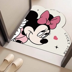 Cartoon bathroom water-absorbing mat toilet door mat bathroom entrance anti-slip anti-fall foot mat diatomaceous earth foot mat