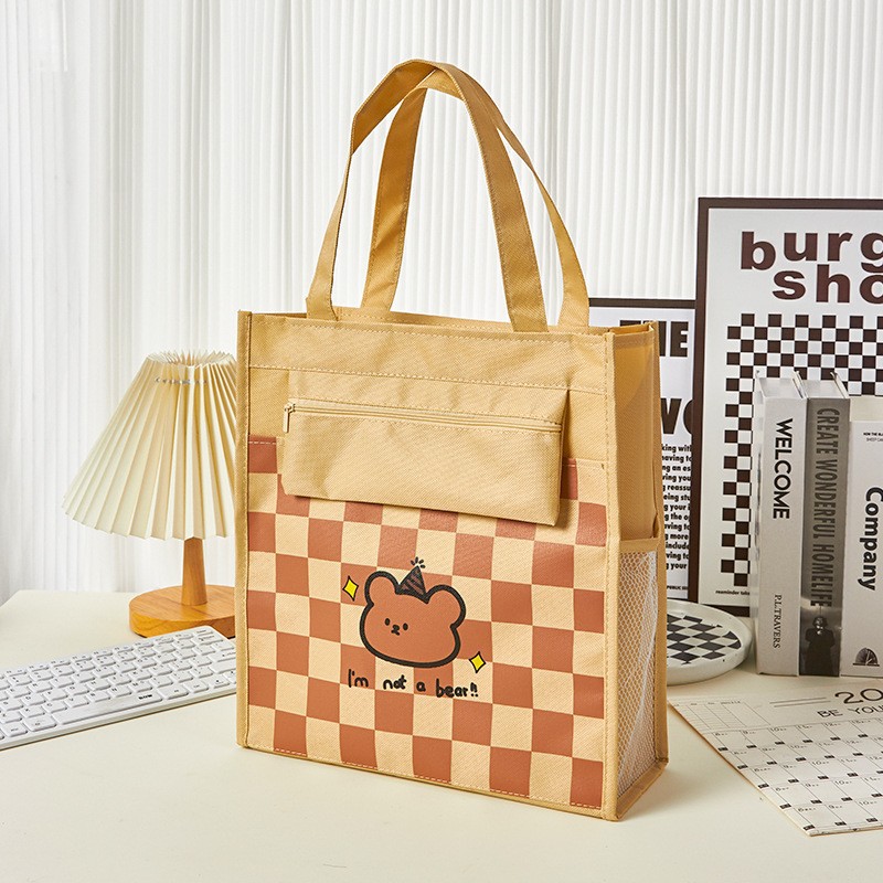 Bolsa de matrícula portátil Kapibala Bolsa de archivo de almacenamiento de tareas para estudiantes de primaria Bolsa de material de recuperación de gran capacidad de un solo hombro