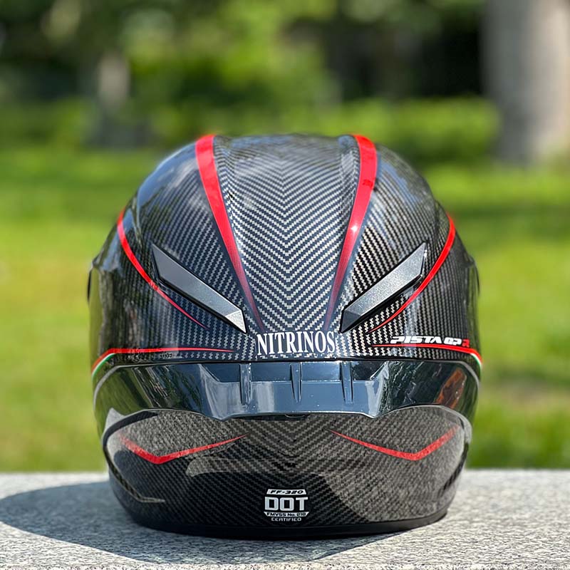 Motorcycle Helmet Personalized Snow House Style with Extended Spoiler