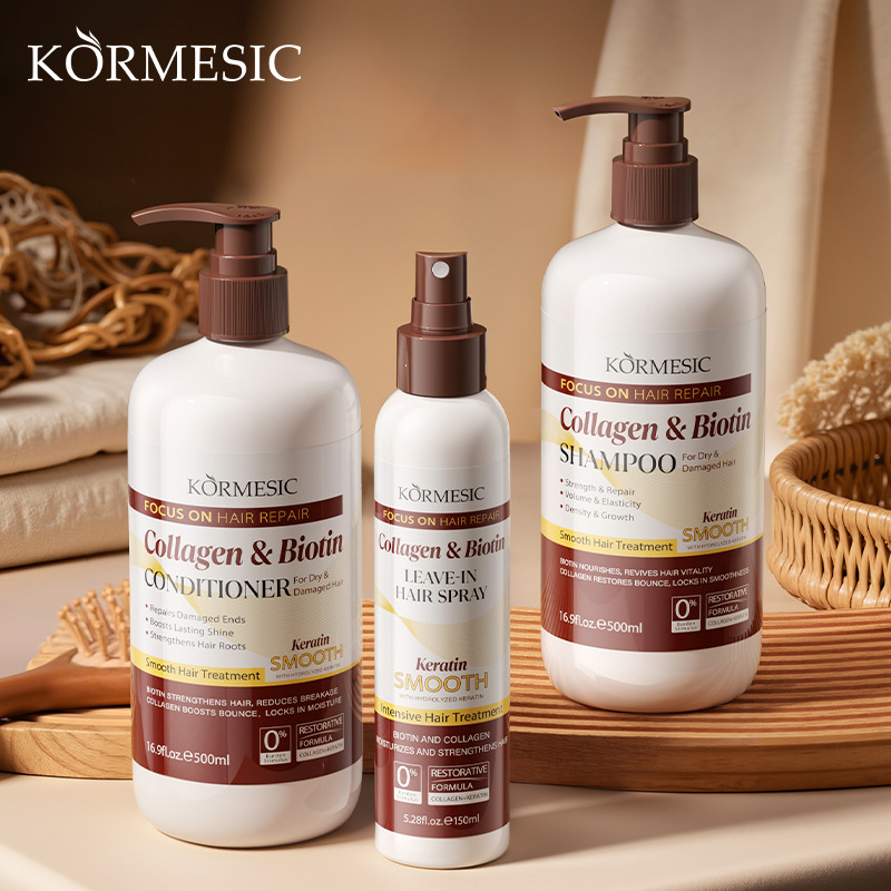 KORMESIC colágeno y biotina set de cuidado del cabello set de comercio exterior transfronterizo fábrica al por mayor