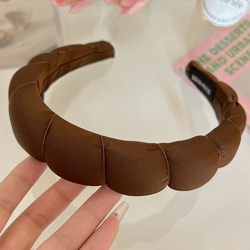 Esponja diadema accesorios para el cabello horquilla femenina invierno alta Cráneo presión superior lavado de cabello diadema Internet celebridad 2023 nuevo paquete de cabello tocado