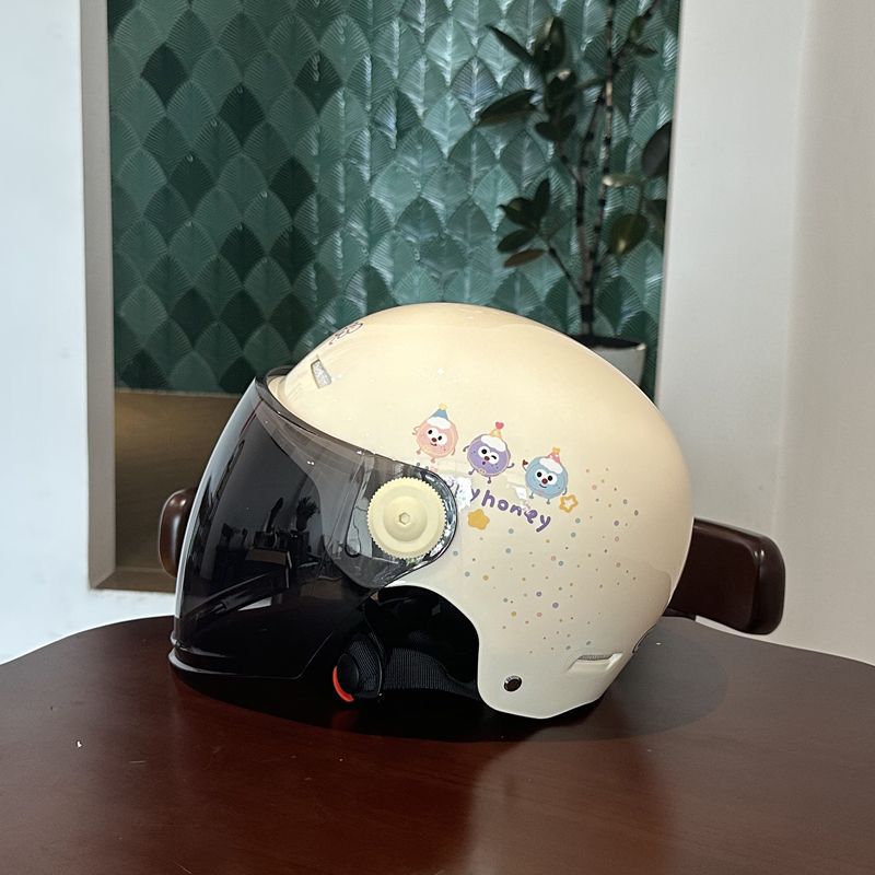Electric Motorcycle Helmet, Universal Summer Sunscreen Half Helmet