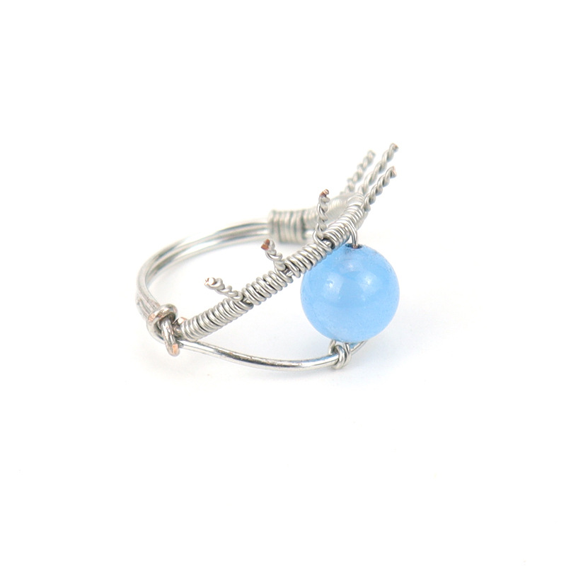 Retro Eye Agate Plating Rings 1 Piece