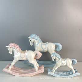 唐三彩马陶瓷红马摆件家居客厅办公室装饰马摆设工艺品开业礼品