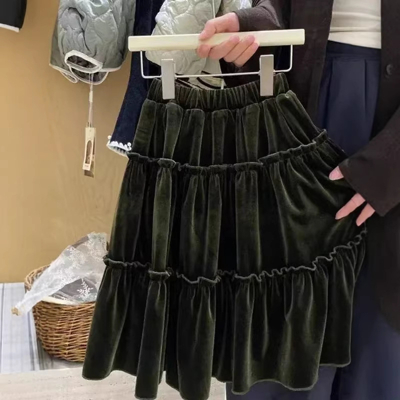2026 nueva ropa infantil primavera / otoño / invierno coreana para mujeres Tesoro retro versátil dulce vestido de moda