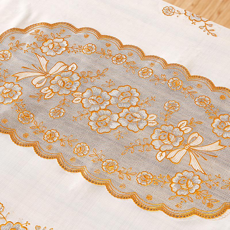 Elegante diseño floral simple sensación de toal de mesa impermeable a prueba de contaminación a prueba de aceite toal de mesa sin lavado