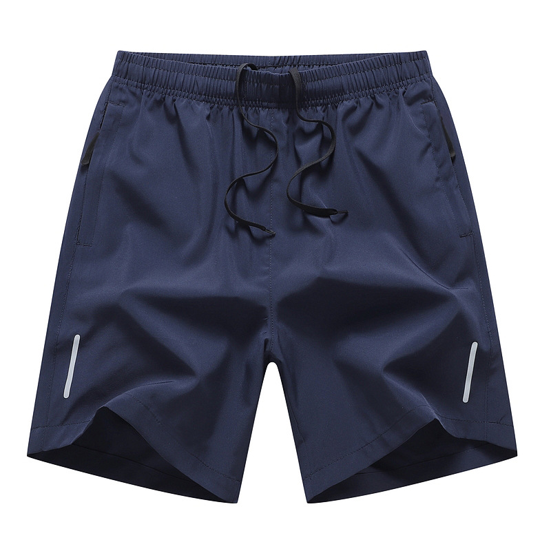 Pantalones cortos informales para hombre, pantalones cortos deportivos para correr de talla grande, pantalones cortos rectos de cinco puntos de secado rápido de seda helada fina de verano image 4
