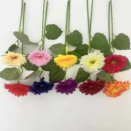跨境厂家批发单支波斯菊仿真花假花家居客厅橱窗摆饰绢花仿真菊花