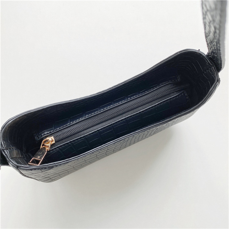 Crocodile pattern armpit women, niche design, high-end PU styling handbag, Korean version shoulder bag for women_voghion.com
