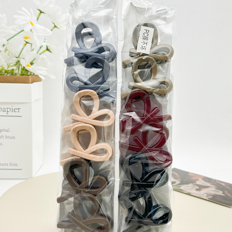 Pinza de pelo grande de plástico con diseño de PC, color té con leche, para mujer, estilo coreano, versión coreana, accesorios de tienda de dos yuanes. image 39